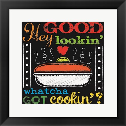 Framed Chalkboard Kitchen Art 3 Print