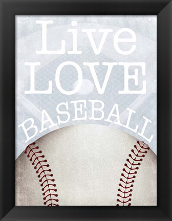 Framed Baseball Love Print