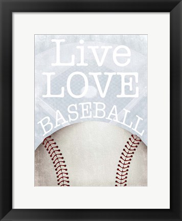 Framed Baseball Love Print