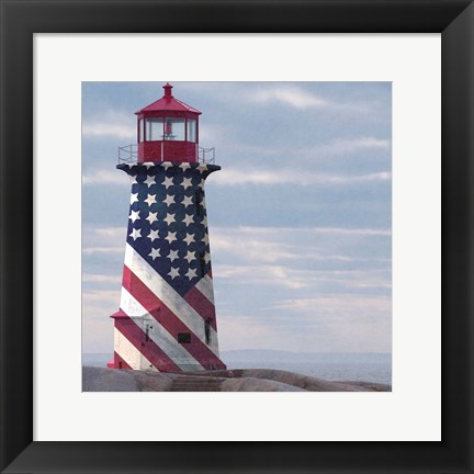 Framed American Lighthouse Print