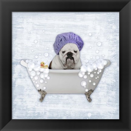 Framed Bath Time Bubbles 1 Print