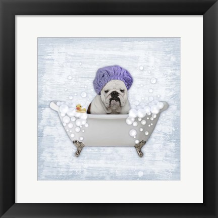 Framed Bath Time Bubbles 1 Print