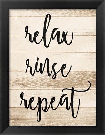 Framed Relax Rinse Repeat Print