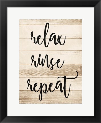 Framed Relax Rinse Repeat Print