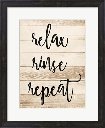 Framed Relax Rinse Repeat Print