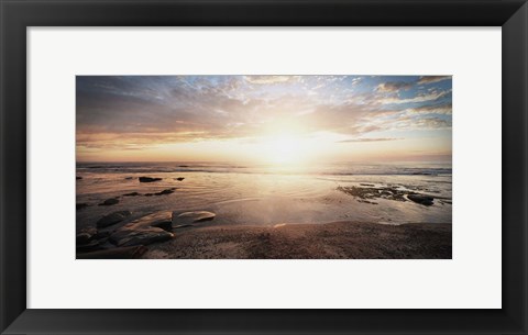 Framed Walk On The Beach Print