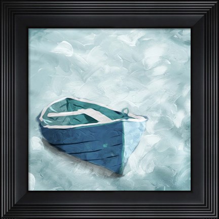Framed Lonely Boat Print