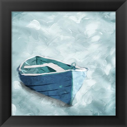 Framed Lonely Boat Print