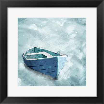 Framed Lonely Boat Print