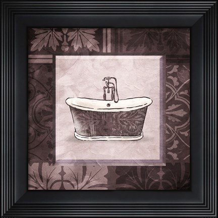 Framed Purple Bath Print