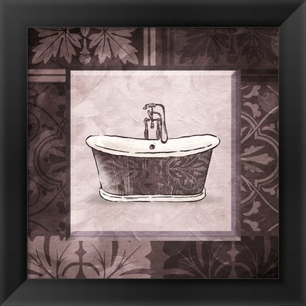 Framed Purple Bath Print