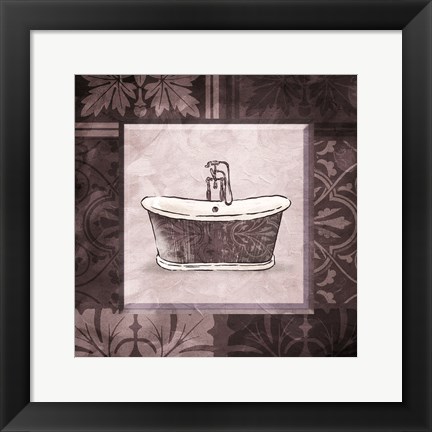 Framed Purple Bath Print