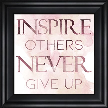 Framed Inspire Blush Print