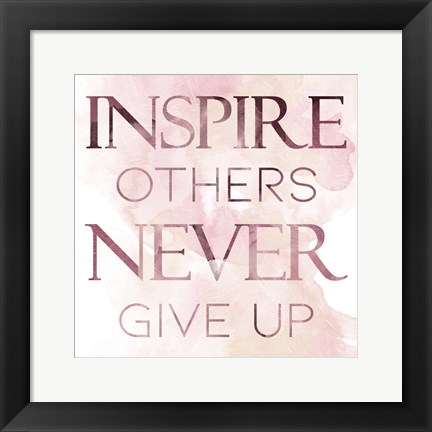 Framed Inspire Blush Print