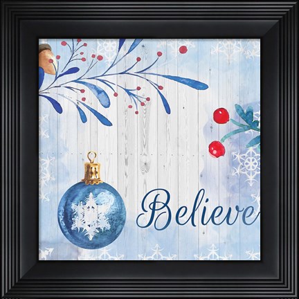 Framed Christmas Believe Print