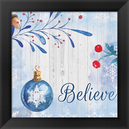 Framed Christmas Believe Print