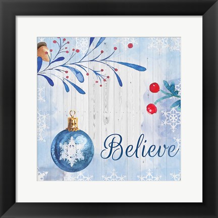 Framed Christmas Believe Print