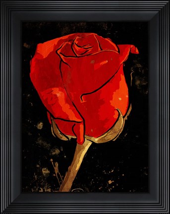 Framed Golden Rose Print