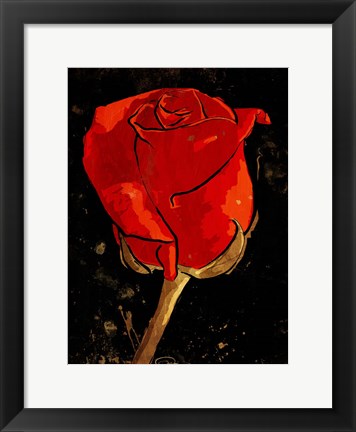 Framed Golden Rose Print