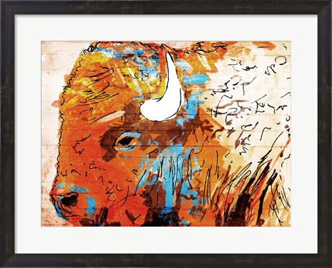Framed Rich Bison Print