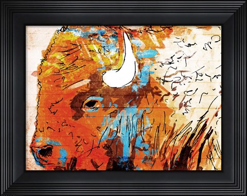 Framed Rich Bison Print