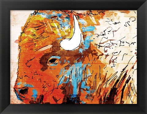 Framed Rich Bison Print