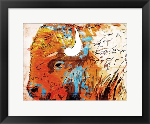 Framed Rich Bison Print