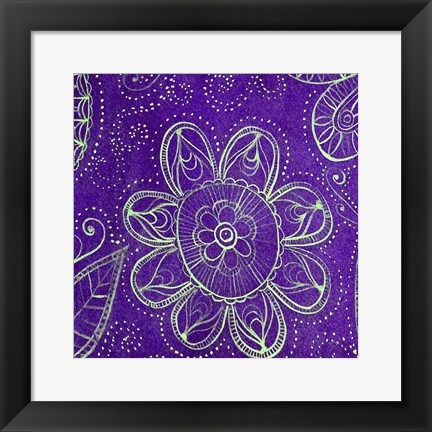 Framed Purple Floral Print