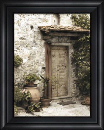 Framed Montefioralle Door Print