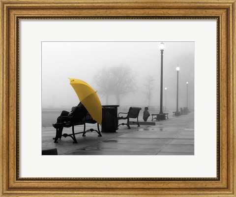 Framed Sitting In The Rain Print
