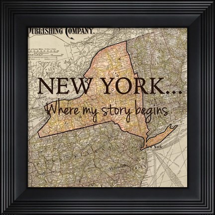 Framed New York My Story Print