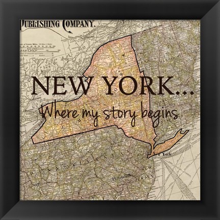 Framed New York My Story Print