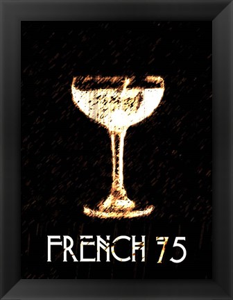 Framed Vintage French 75 Print