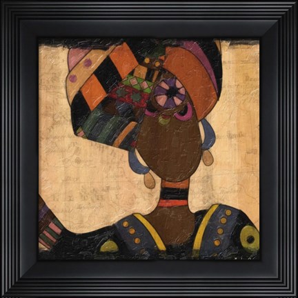 Framed Ethnic Elegance I Print