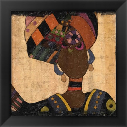 Framed Ethnic Elegance I Print