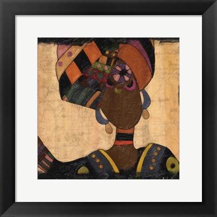 Framed Ethnic Elegance I Print