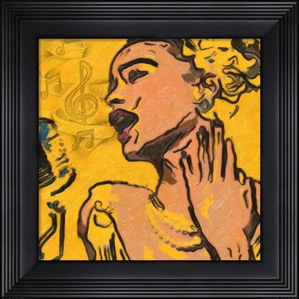Framed Lady Blues Print