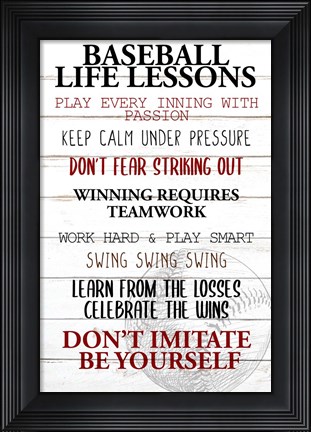 Framed Baseball Life Print
