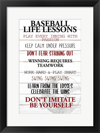 Framed Baseball Life Print