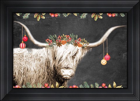 Framed Highland Christmas Print