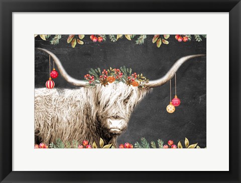 Framed Highland Christmas Print