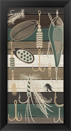 Framed Fishing Panel 2 Print