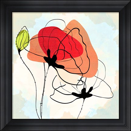 Framed Poppy Square 3 Print