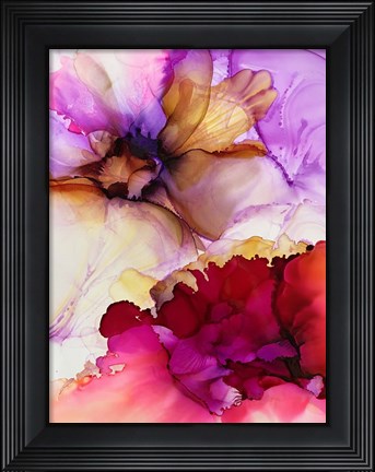 Framed Vibrant Pink Flowers Print