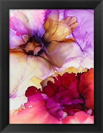 Framed Vibrant Pink Flowers Print