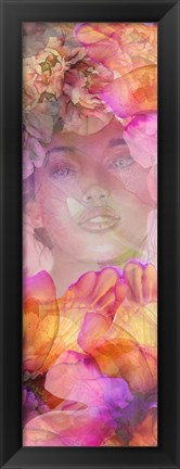 Framed Emerging Floral Girl Print