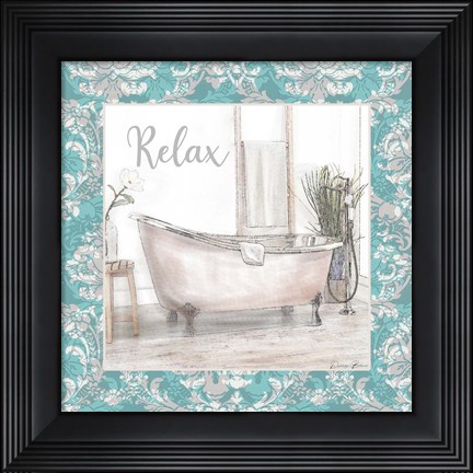 Framed Relaxing Tub Print