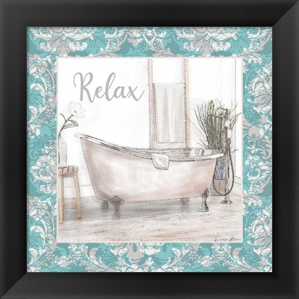 Framed Relaxing Tub Print