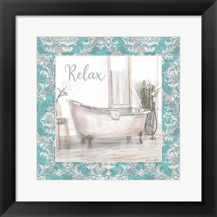 Framed Relaxing Tub Print