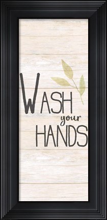 Framed Wash Your Hands Panel Print